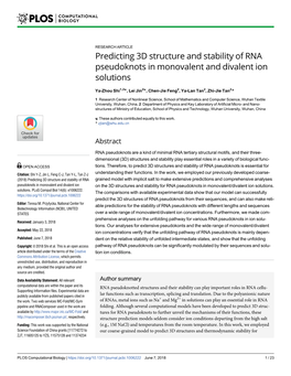 Predicting 3D Structure and Stability of RNA Pseudoknots in Monovalent and Divalent Ion Solutions