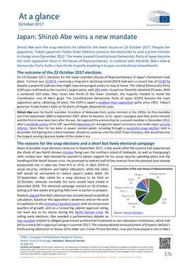 2017 Japan: Shinzō Abe Wins a New Mandate