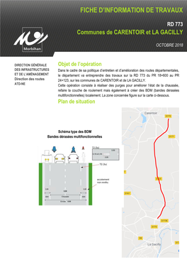 RD 773 Communes De CARENTOIR Et LA GACILLY