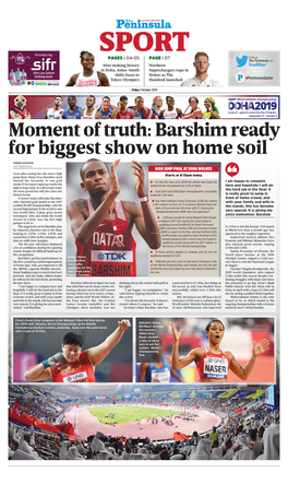 Barshim Ready for Biggest Show on Home Soil