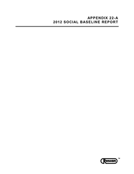 22-A 2012 Social Baseline Report