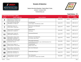 Entry List Total Entires - 19 LE MANS PROTOTYPE 3 (LMP3) (LMP3) ENTRIES - 19 CAR NO