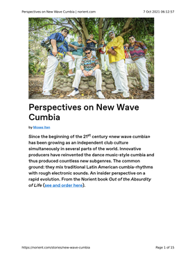 Perspectives on New Wave Cumbia | Norient.Com 7 Oct 2021 06:12:57