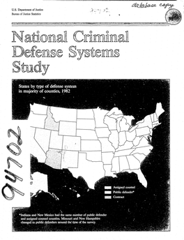 National Criminal Defense Systems Study, Final Report