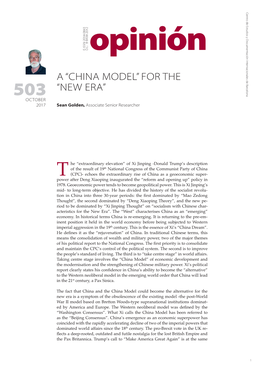 A “China Model” for the “New Era”