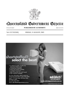 Queensland Government Gazette