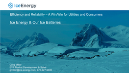 Ice Energy & Our Ice Batteries