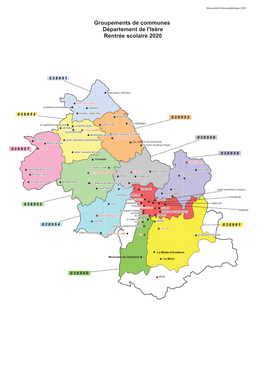 Groupements De Communes Département De L'isère Rentrée