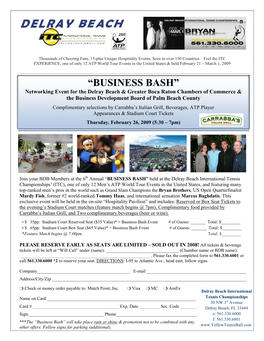 “Business Bash”