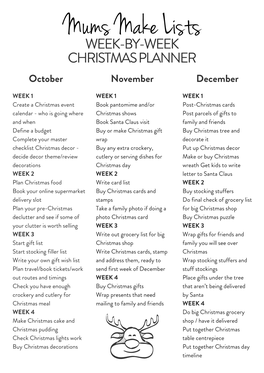 Mums Make Lists Super Christmas Planner Printable