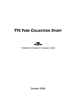 Ttc Fare Collection Study