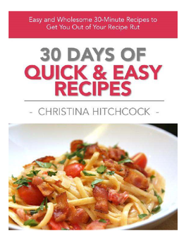 30 Days of Quick and Easy Recipes