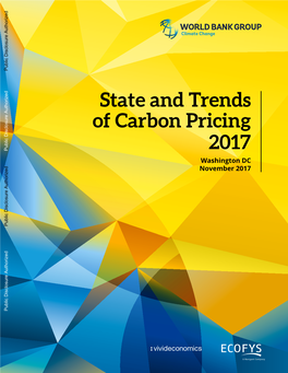 State and Trends of Carbon Pricing 2017 Washington DC November 2017