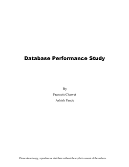 Database Performance Study
