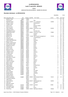 Le Classement Scratch