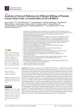 Analysis of Several Pathways for Efficient Killing of Prostate Cancer