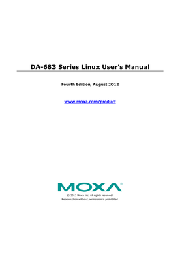 DA-683 Series Linux User's Manual