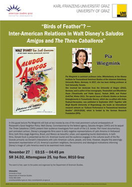 Birds of Feather”? Inter-American Relations in Walt Disney's Saludos Amigos and the Three Caballeros