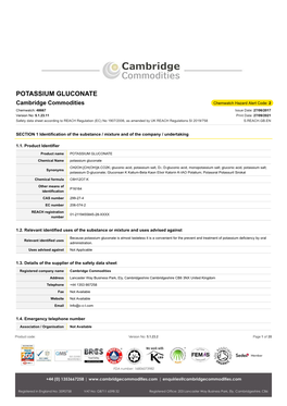 Potassium Gluconate