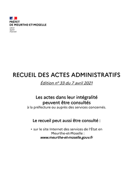 Édition N° 33 Du 7 Avril 2021