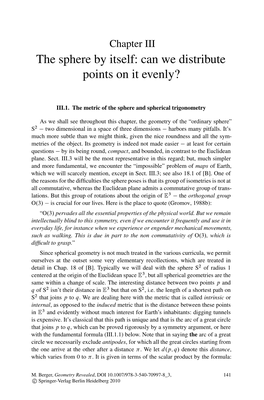 The Sphere by Itself: Can We Distribute Points on It Evenly?