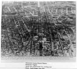 Monument Avenue Historic District Richmond, Virginia ______Aerial View of Monument Ave
