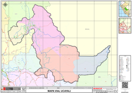 MAPA VIAL UCAYALI IGN, INEI, SERNANP, MINEDU Km