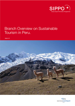 Branch Overview on Sustainable Tourism in Peru. Sippo.Ch Welcome