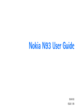 Nokia N93 User Guide