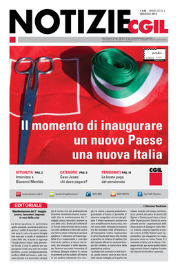 Il Momento Di Inaugurare Un Nuovo Paese Una Nuova Italia