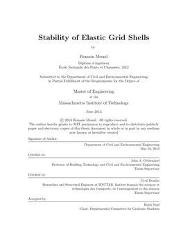 Stability of Elastic Grid Shells