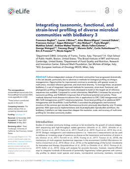 Integrating Taxonomic, Functional, and Strain-Level Profiling of Diverse