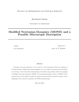 Modified Newtonian Dynamics