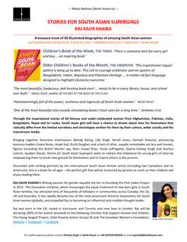 Stories for South Asian Supergirls Raj Kaur Khaira