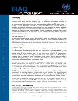 OVERVIEW � This Past Week Has Seen Increased Violence Throughout the Country