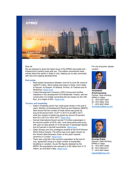KPMG Real Estate and Infrastructure Monthly Pulse
