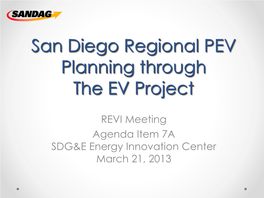 San Diego's PEV Roadmap: Planning for Plug-In Electric Vehicles