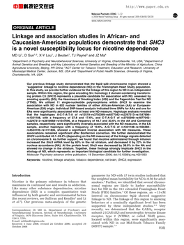 Linkage and Association Studies in African