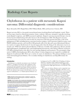 Differential Diagnostic Considerations