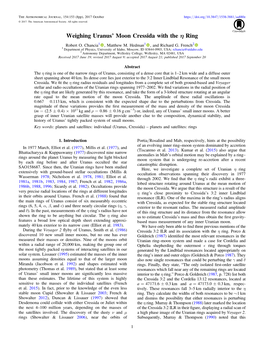 Weighing Uranus' Moon Cressida with the Η Ring