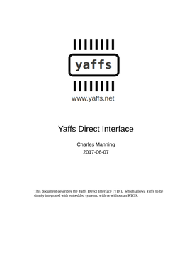 Yaffs Direct Interface