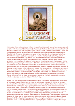 The Legend of Saint Valentine