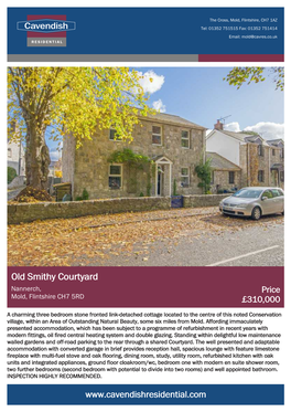 Old Smithy Courtyard Nannerch, Price Mold, Flintshire CH7 5RD £310,000