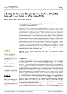 A Person-To-Person and Person-To-Place COVID-19 Contact Tracing System Based on OGC Indoorgml