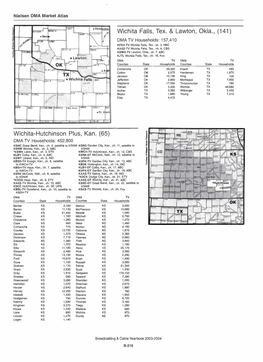 Wichita- Hutchinson Plus, Kan. (65) DMA TV Households: 452,800 KSNC Great Bend, Kan., Ch