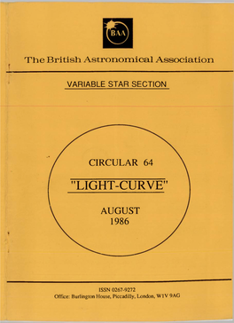 Variable Star Section Circular