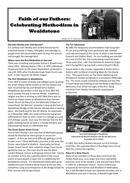 Celebrating Methodism in Wealdstone