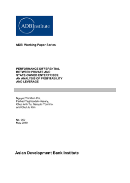 Performance Differential Between Private and State-Owned Enterprises: an Analysis of Profitability and Leverage