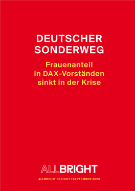 Deutscher Sonderweg Frauenanteil in DAX-Vorständen Sinkt in Der Krise