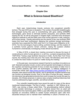 What Is Science-Based Bioethics?